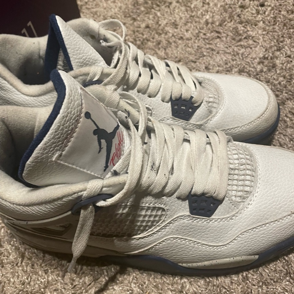 Nike White and Blue Athletic Shoes